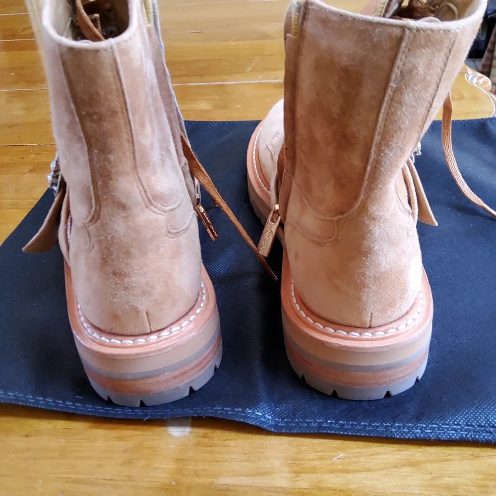 Jimmy Choo Cora Suede Combat Boots! EUC! - Picture 4 of 8